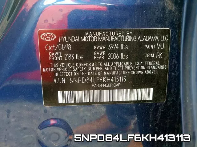 5NPD84LF6KH413113 фото 2