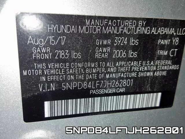 5NPD84LF7JH262801 фото 2