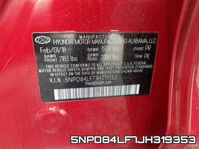 5NPD84LF7JH319353 фото 2