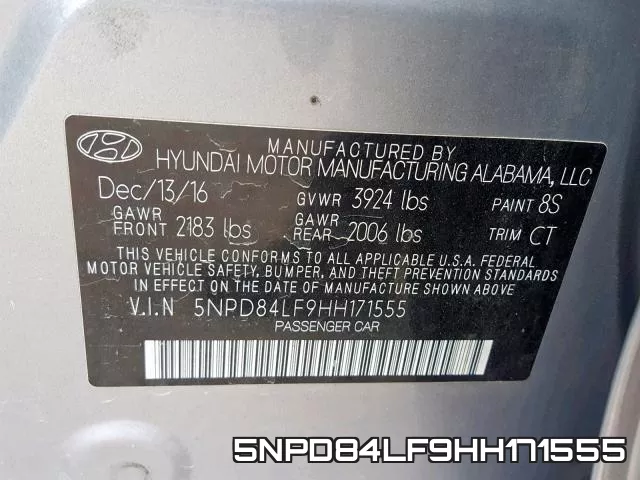 5NPD84LF9HH171555 фото 2