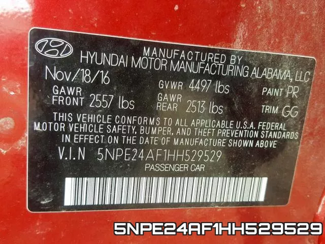 5NPE24AF1HH529529 фото 2
