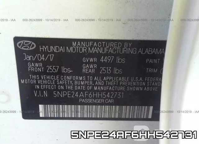 5NPE24AF6HH542731 фото 10