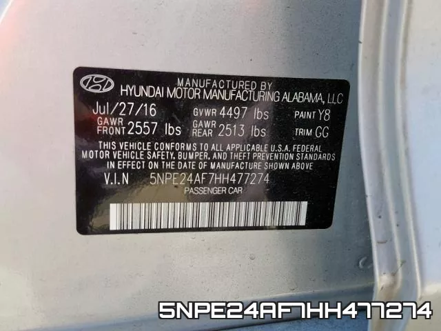 5NPE24AF7HH477274 фото 2