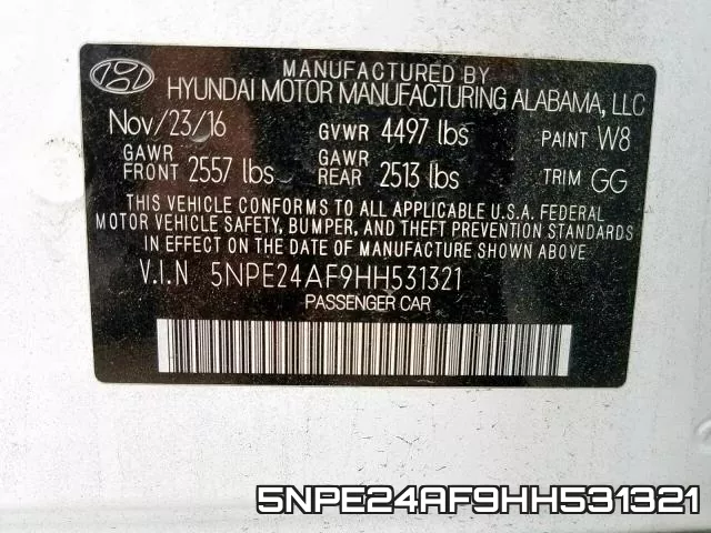 5NPE24AF9HH531321 фото 2