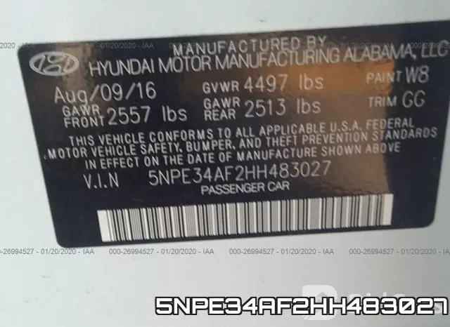 5NPE34AF2HH483027 фото 10