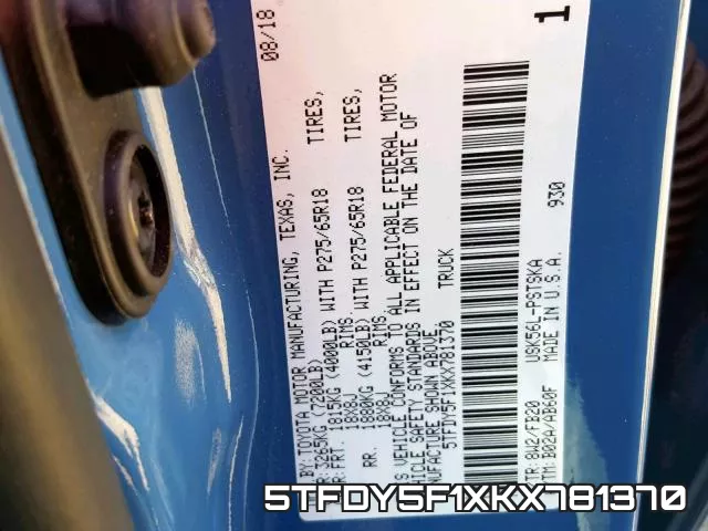5TFDY5F1XKX781370 фото 2