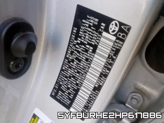 5YFBURHE2HP617886 фото 2