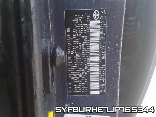 5YFBURHE7JP765344 фото 2
