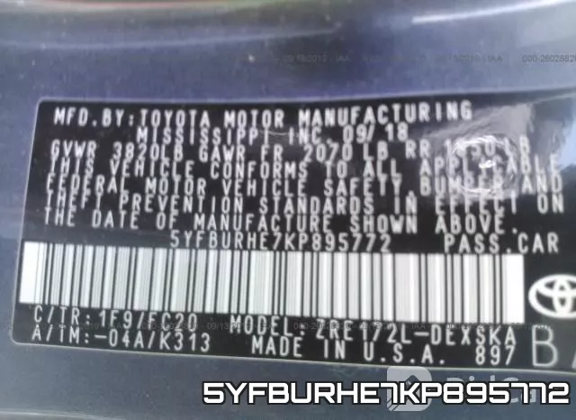 5YFBURHE7KP895772 фото 10