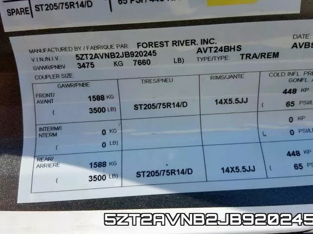 5ZT2AVNB2JB920245 фото 2