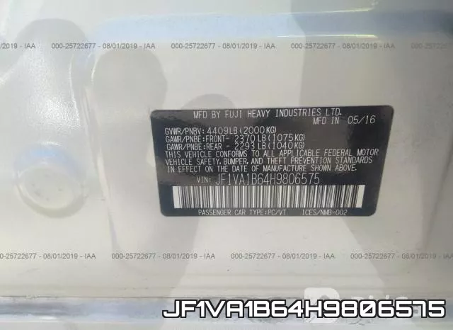JF1VA1B64H9806575 фото 10