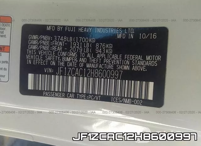 JF1ZCAC12H8600997 фото 10