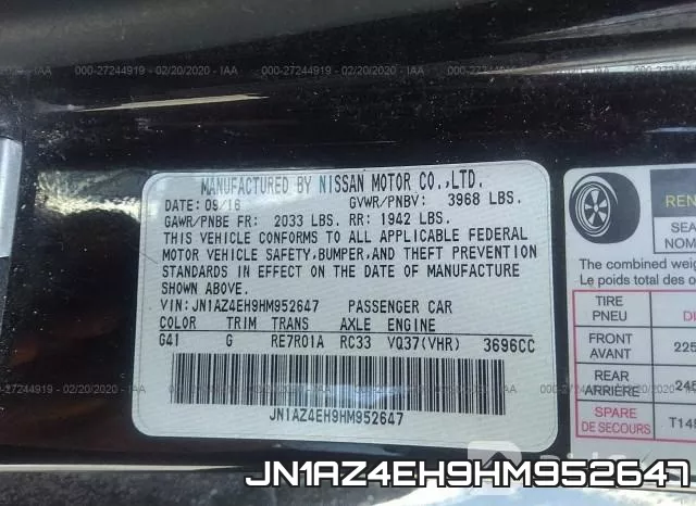 JN1AZ4EH9HM952647 фото 10