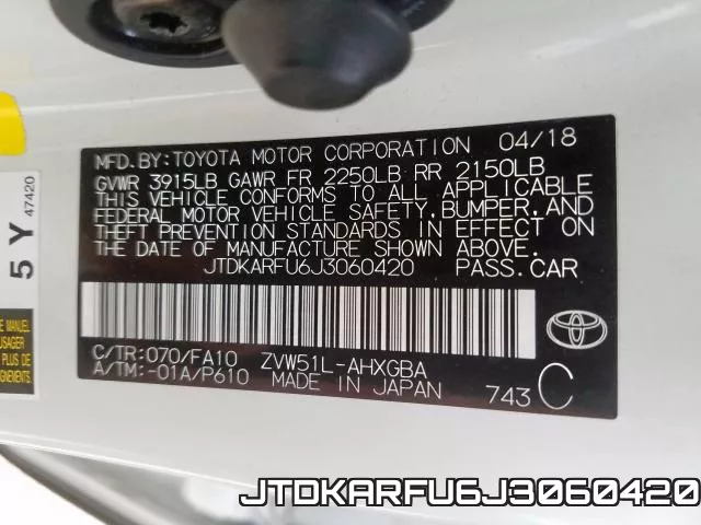 JTDKARFU6J3060420 фото 2