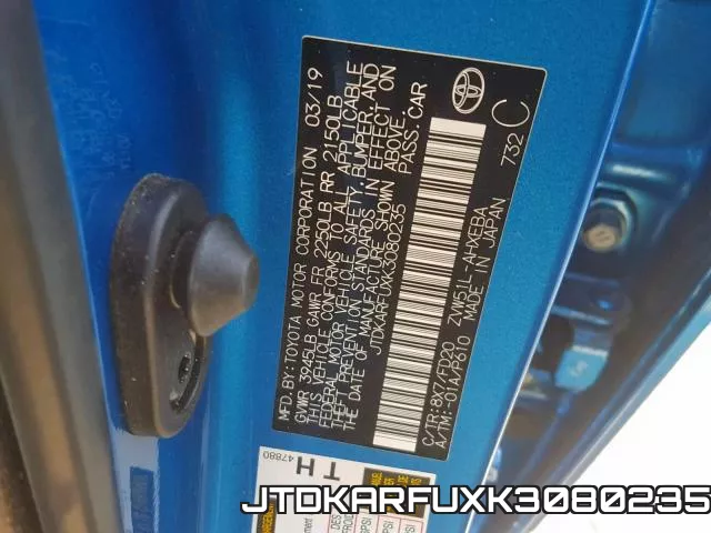 JTDKARFUXK3080235 фото 2