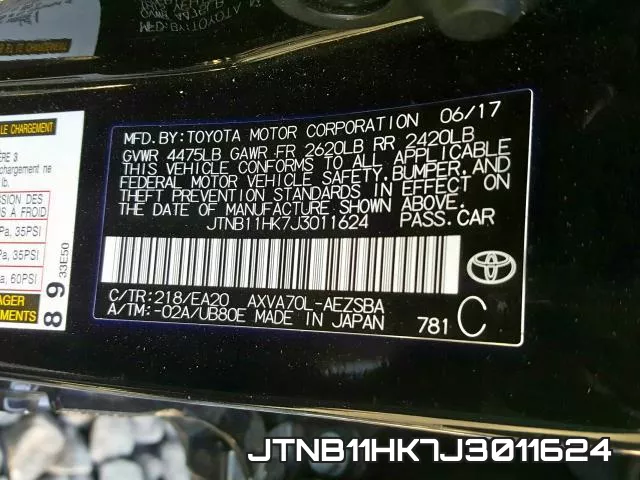 JTNB11HK7J3011624 фото 2
