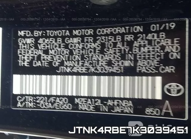 JTNK4RBE7K3039451 фото 10
