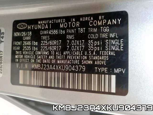 KM8J23A4XKU904379 фото 2