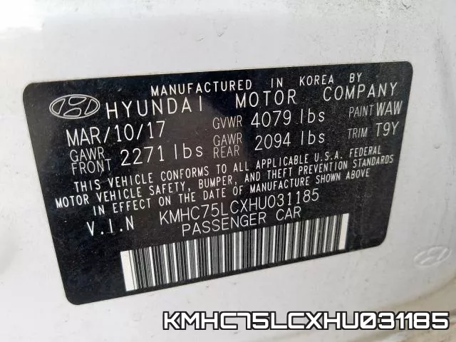 KMHC75LCXHU031185 фото 2