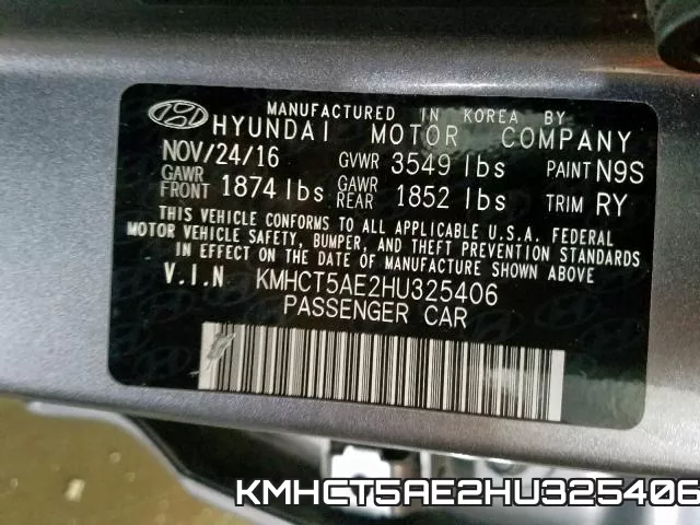 KMHCT5AE2HU325406 фото 2