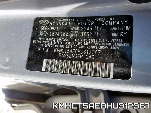 KMHCT5AE8HU312367 фото 2