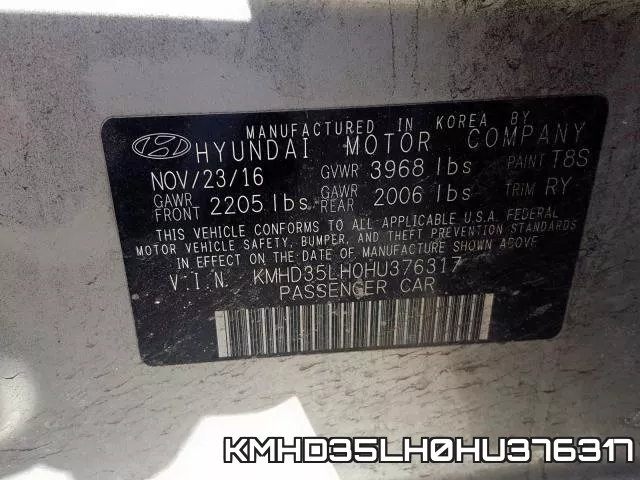 KMHD35LH0HU376317 фото 2