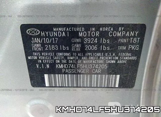 KMHD74LF5HU374205 фото 10