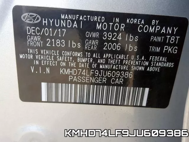 KMHD74LF9JU609386 фото 2