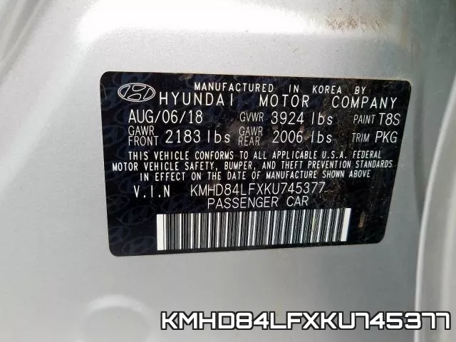 KMHD84LFXKU745377 фото 2