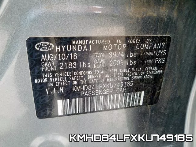 KMHD84LFXKU749185 фото 2