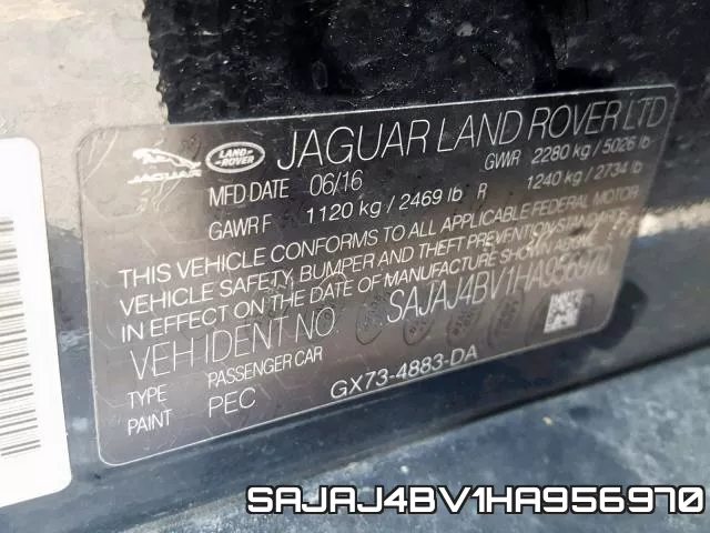 SAJAJ4BV1HA956970 фото 2