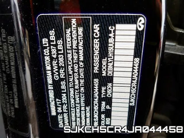 SJKCH5CR4JA044458 фото 2