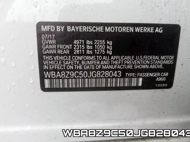 WBA8Z9C50JG828043 фото 2