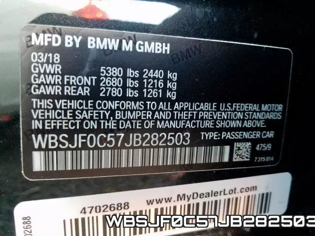 WBSJF0C57JB282503 фото 2