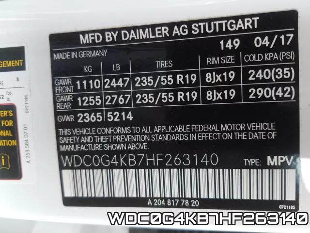 WDC0G4KB7HF263140 фото 2