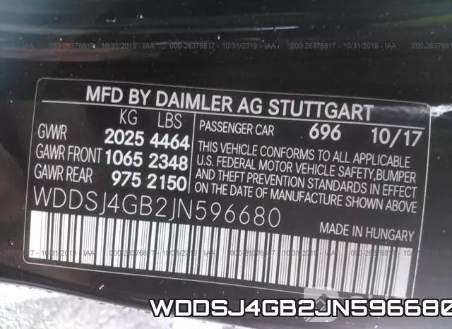 WDDSJ4GB2JN596680 фото 10