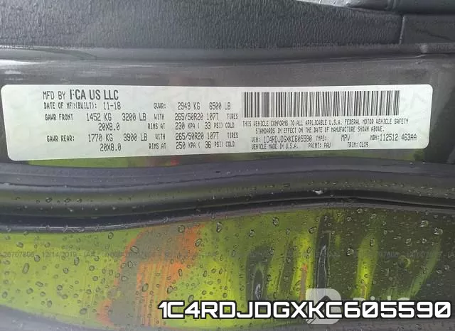 1C4RDJDGXKC605590 фото 10