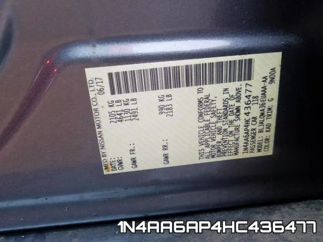 1N4AA6AP4HC436477 фото 2