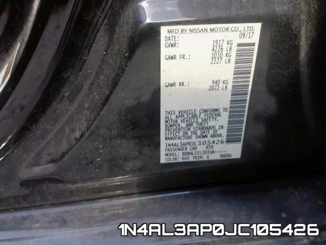 1N4AL3AP0JC105426 фото 2