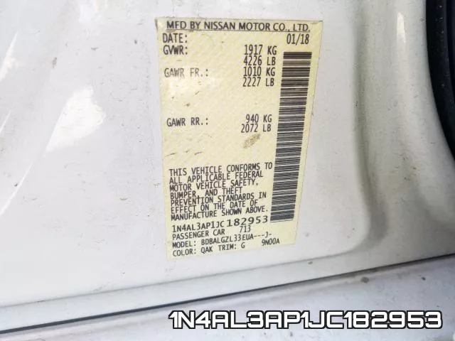 1N4AL3AP1JC182953 фото 2