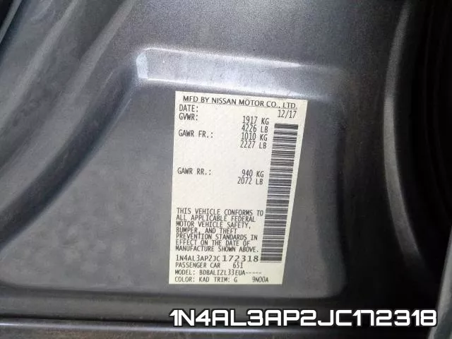 1N4AL3AP2JC172318 фото 2