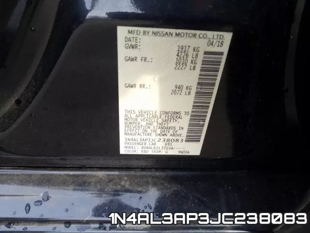 1N4AL3AP3JC238083 фото 2