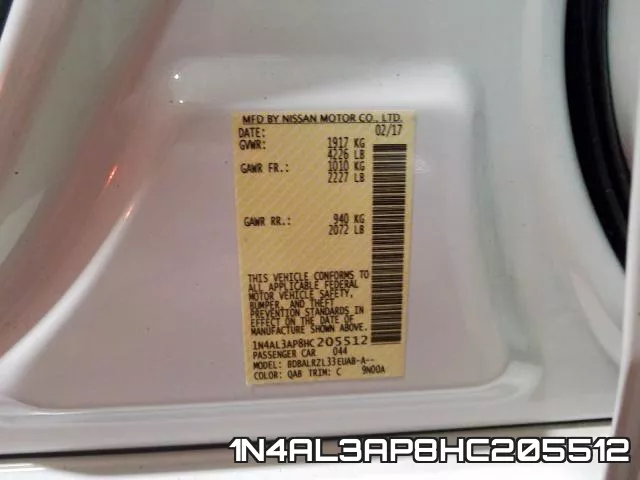 1N4AL3AP8HC205512 фото 2