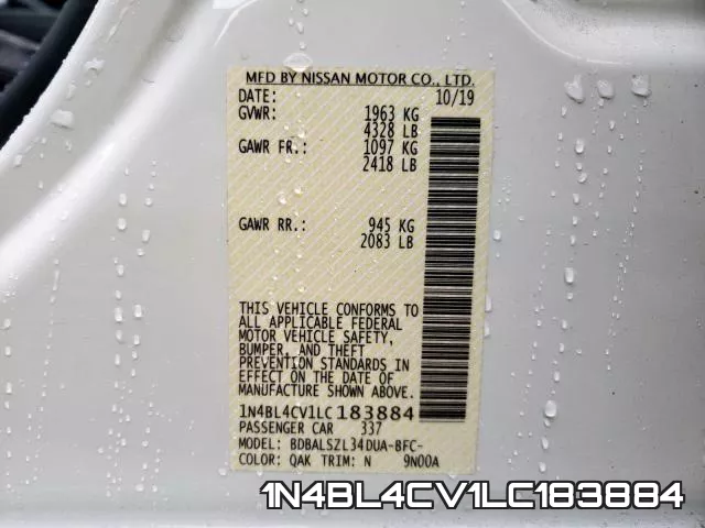 1N4BL4CV1LC183884 фото 2