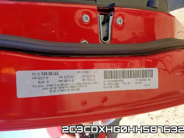 2C3CDXHG0HH587632 фото 2