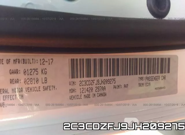 2C3CDZFJ9JH209275 фото 10