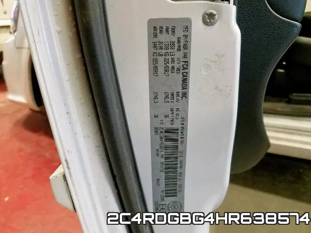 2C4RDGBG4HR638574 фото 2