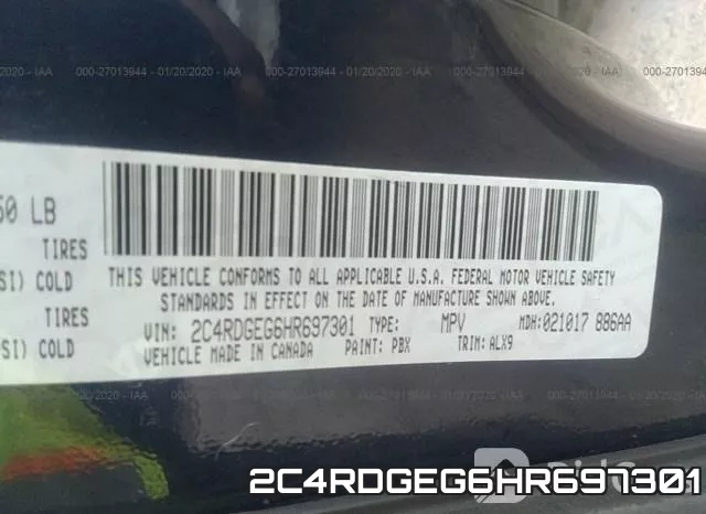 2C4RDGEG6HR697301 фото 10