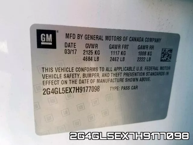 2G4GL5EX7H9177098 фото 2