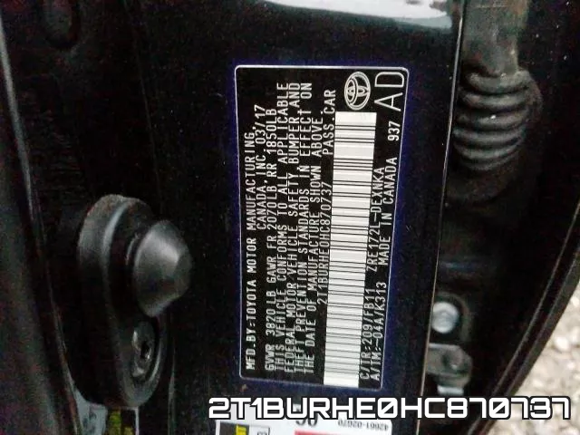 2T1BURHE0HC870737 фото 2
